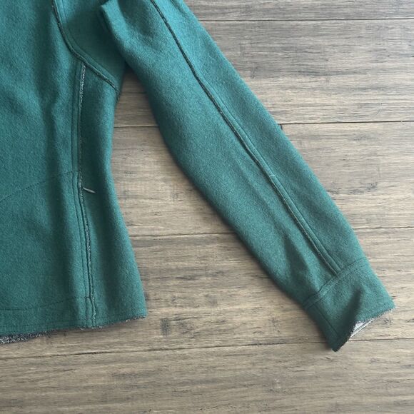 Frauenschuh All 100% Wool Jacket Womens Small Teal Green Coat Zip Up EUC - Picture 3 of 11